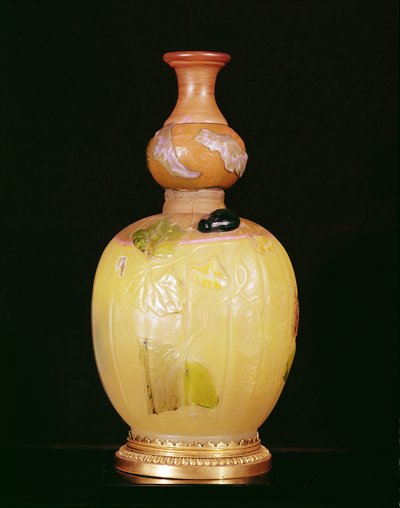 Yellow vase by Emile Galle